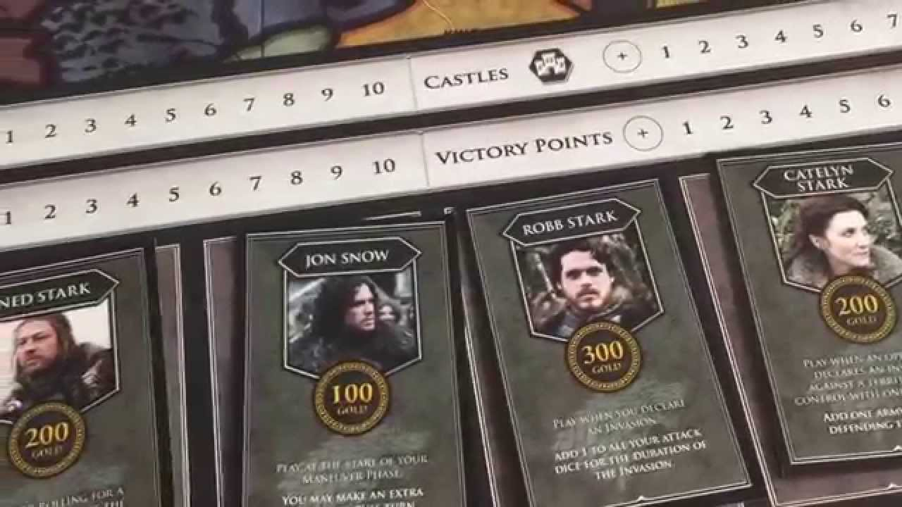 RISK Game of Thrones Cards